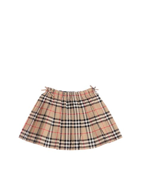 burberry print pleated skirt|burberry check wool pleated skirt.